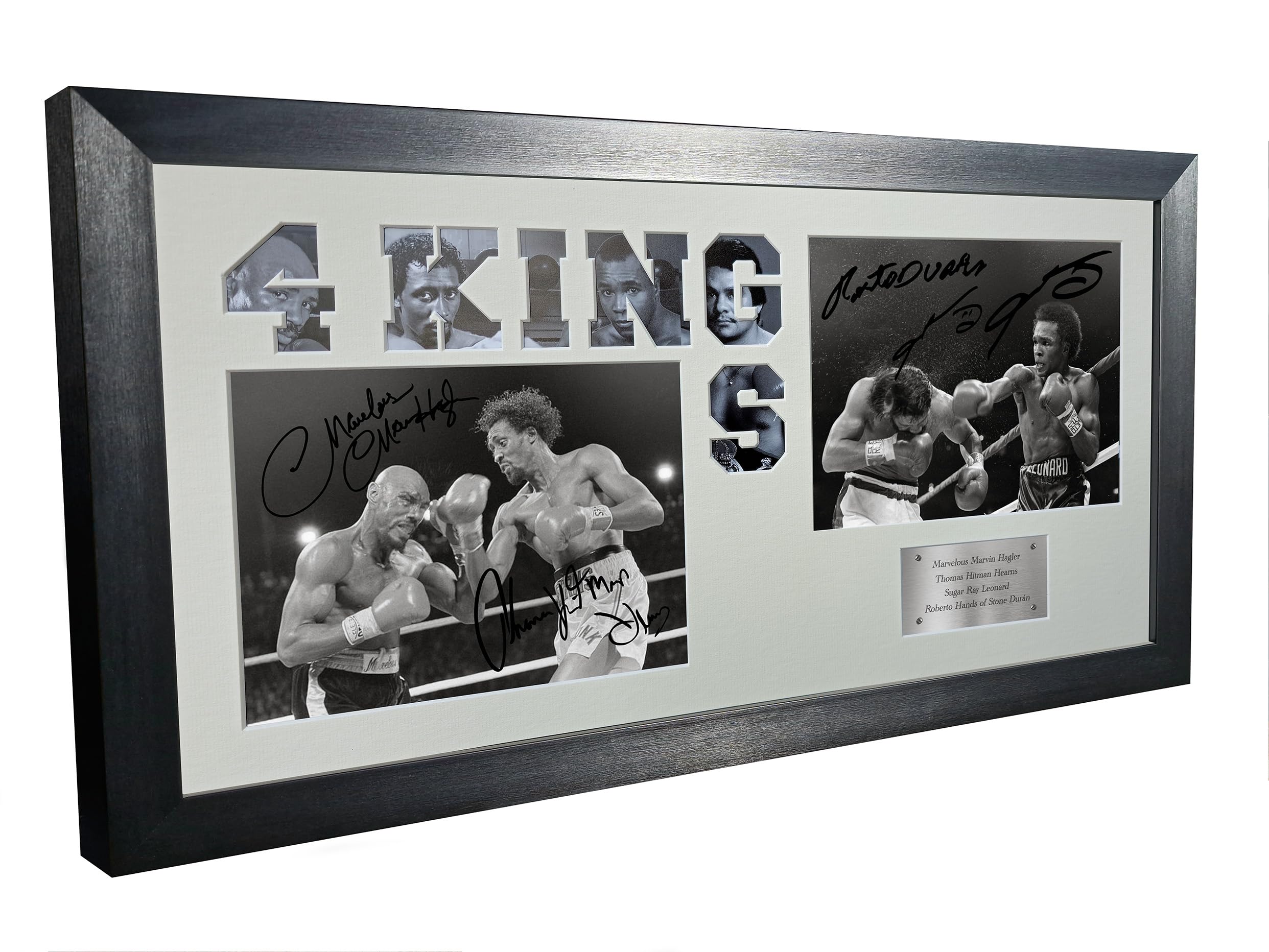 Kitbags & Lockers Black The Four Kings Marvelous Marvin Hagler Thomas Hitman Hearns Sugar Ray Leonard Roberto Duran Boxing Photo Photograph Picture Frame Signed Autographed Signature