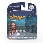blinger Ultimate Fan Refill Pack of 30 Dazzling Hair-Safe Gems - Dark Green - as seen on Shark Tank | Hair-Safe Bedazzler Gem Stamper for all the Sports Lovers | Fun Gift, Game Days, Sports