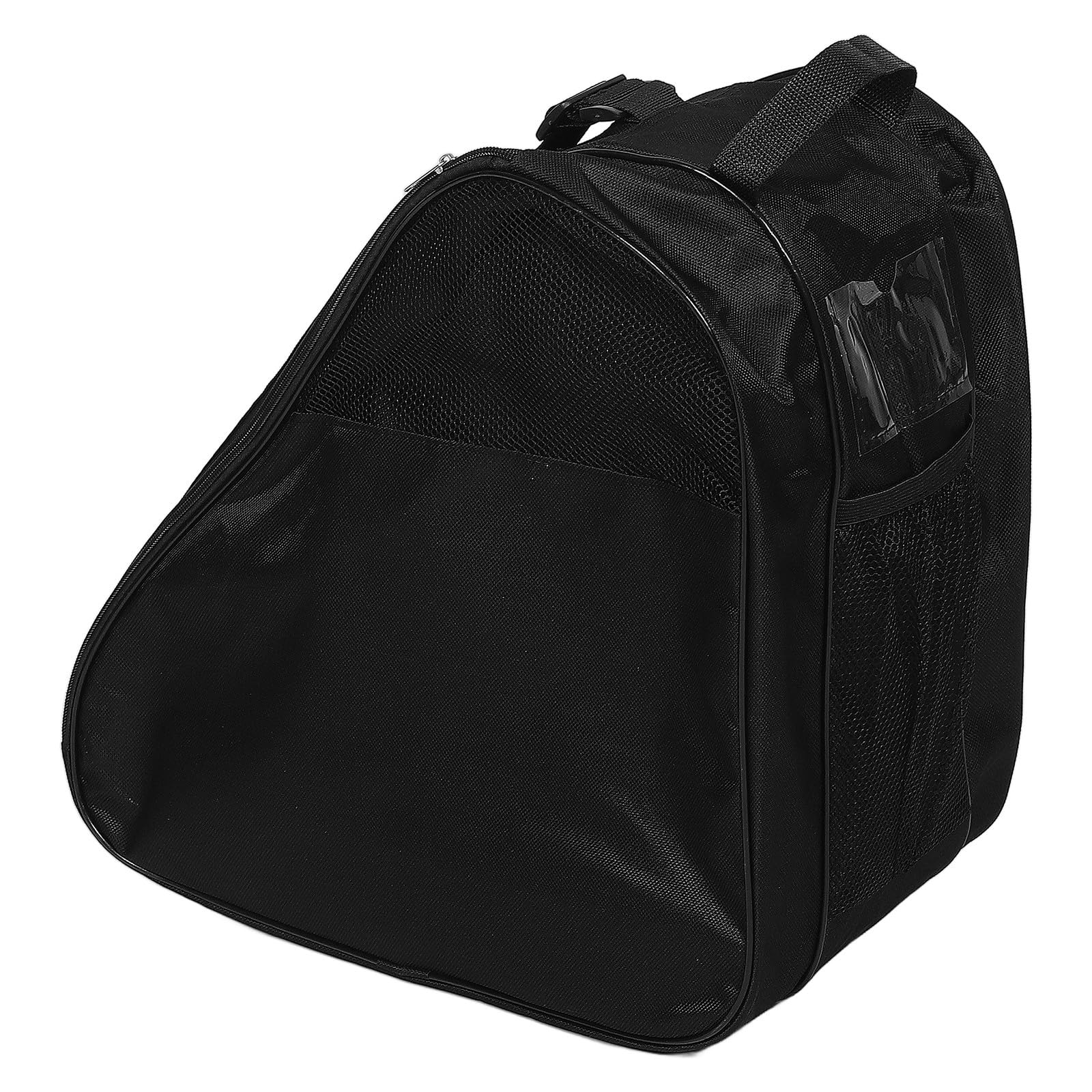 Borsa per Pattini a Rotelle 3 Strati Nera Tracolla e Zaino Ergonomico, Organizer Porta Scarpe per Pattinaggio, Accessorio Leggero e Capiente per Trasporto Comodo