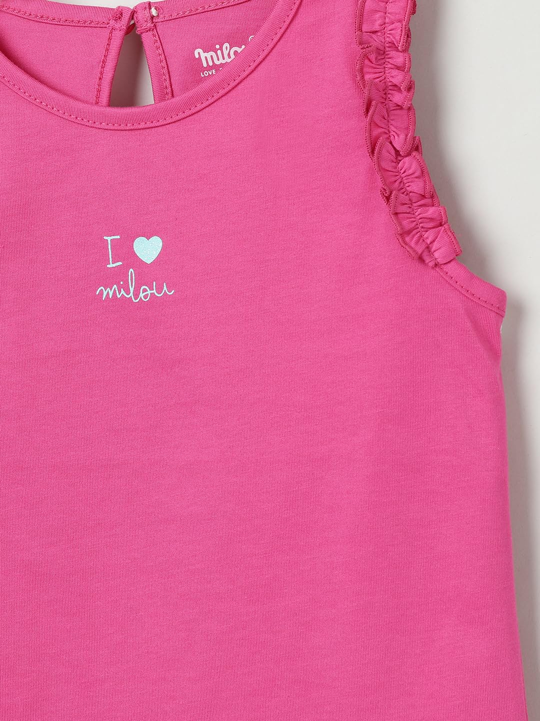 Milou Baby Girl's Regular Fit T-Shirt (GBASICTEE003_Pink - Image 6 thumbnail