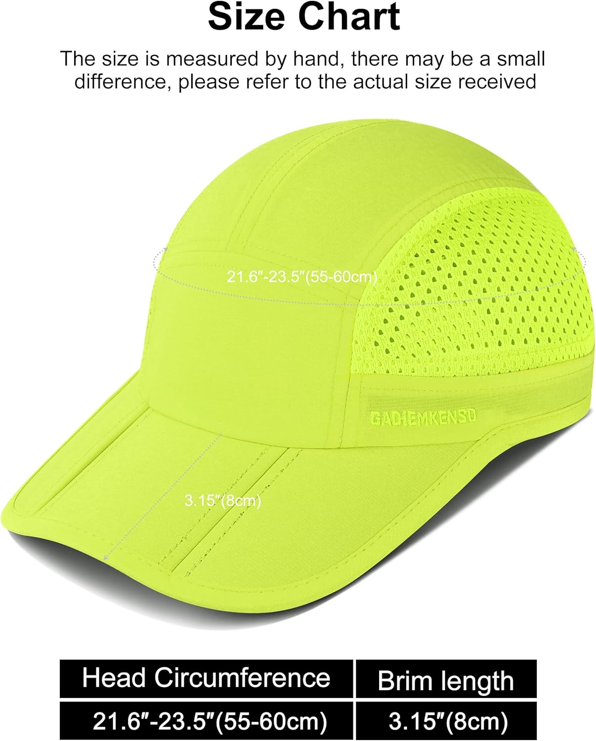 GADIEMKENSD Mens Folding Outdoor Hat Long Brim UPF 50+ Sun Protection - Image 6