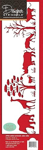 Miniatura 4 de Safari Animals Cake Side Stencil C956 por Designer Stencils