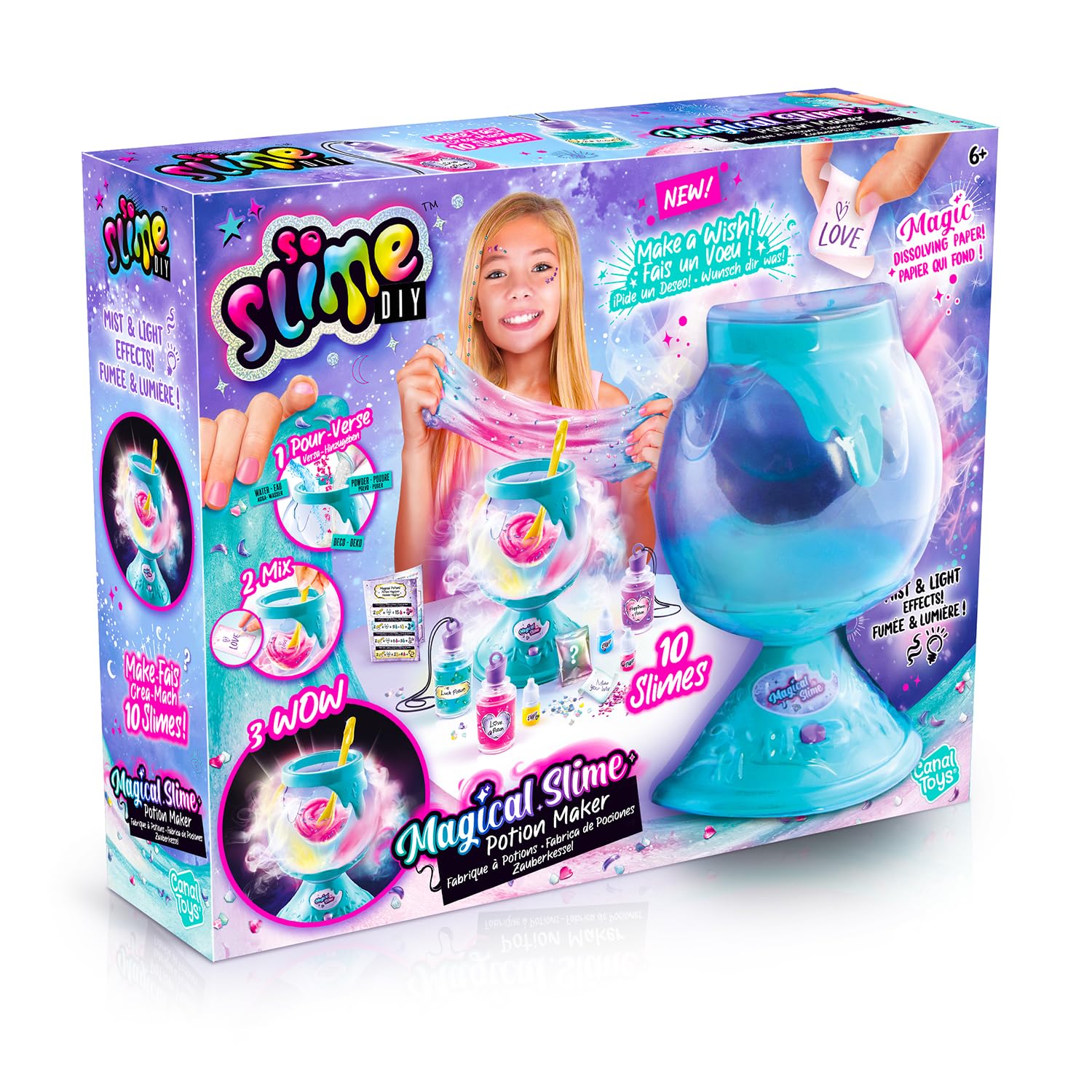 Canal Toys - So Slime - The Magic Potion Factory | Slime Making Kit with Smoke & Light Effects | Create Magical Potions with Surprise Powders | Fun Creative Craft Activity for Children 6+ – SSC 196