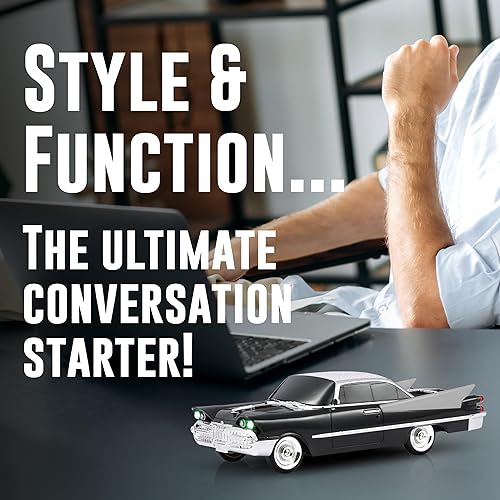 Miniatura 3 de QFX Altavoz Bluetooth 1959 Retro Classic para automóvil, altavoces duales de 2 pulgadas, enlace manos libres, micrófono incorporado, radio FM y