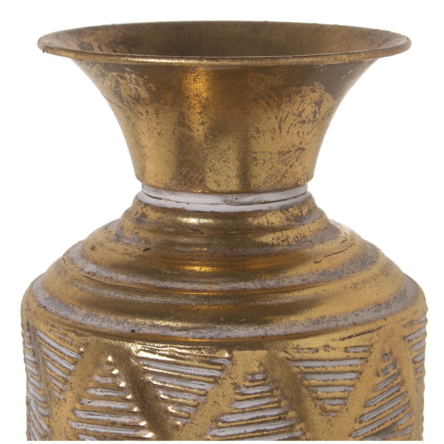 JARRÓN METAL 69CM DORADO_°14X69CM