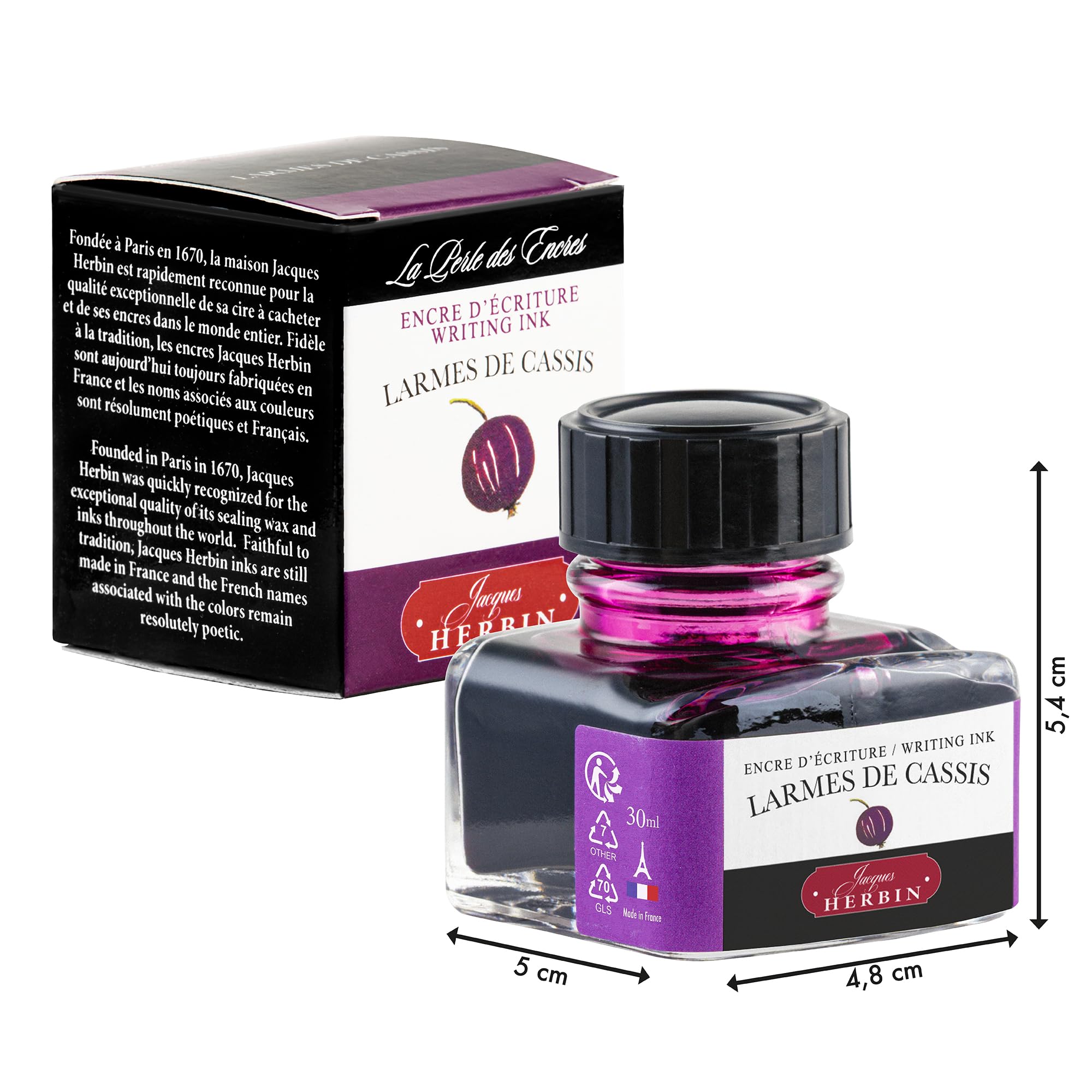 Amazon.com : Herbin Fountain Pen Ink - 30ml Bottled - Larmes de