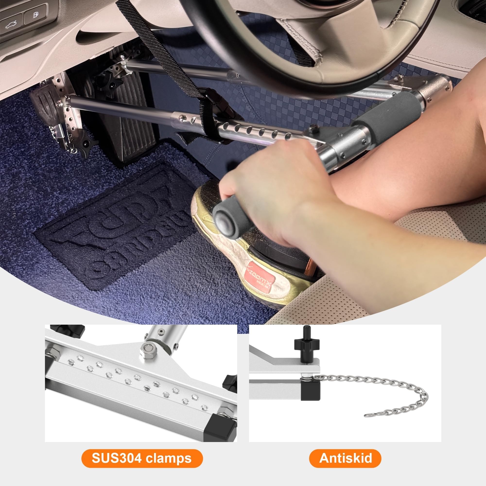 Commandes manuelles for conducteurs handicapés, kit de conversion for conduite à droite, assistance à la conduite portable for personnes handicapées, adapté aux personnes handicapées, blessures au bas