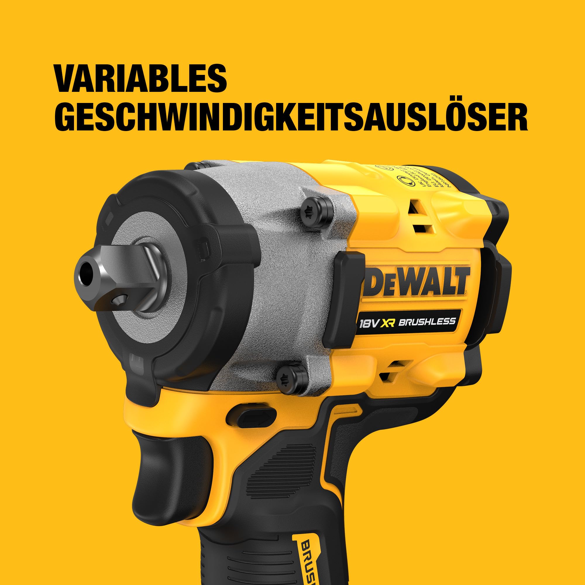 DEWALT 18V XR Brushless Kompakter 1/2"-Schlagschrauber mit Stiftsicherung, Solo-Gerät, DCF922N-XJ