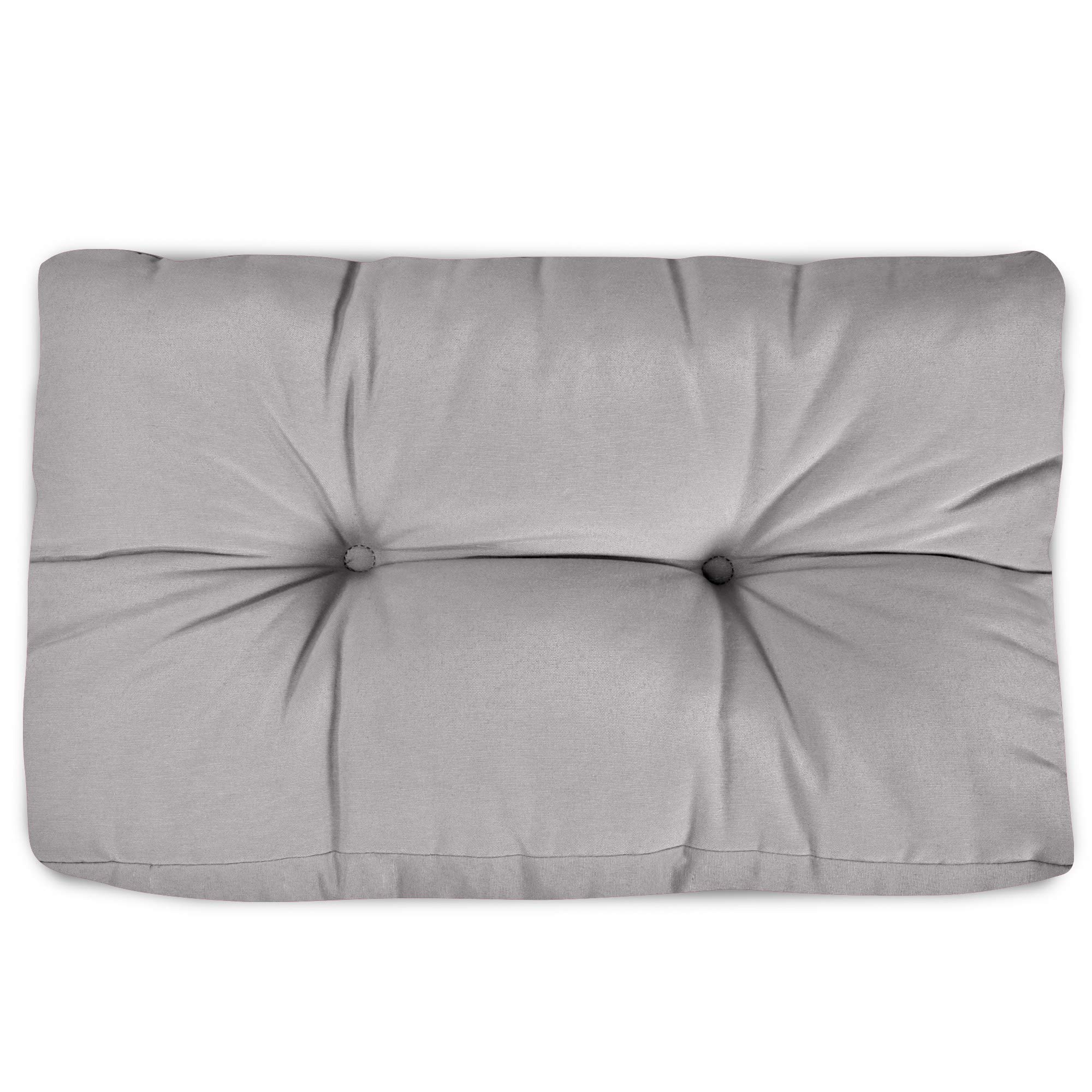 Beautissu Set de 2 Coussins Dossier Euro Palette ECO Lounge pour canapé | 60x40x10cm gris clair coussin extérieur intérieur salon Canape Jardin Style