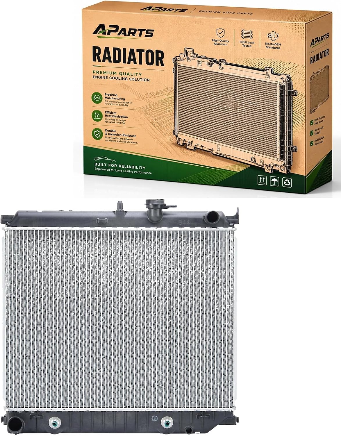 AParts Aluminum Engine Cooling Radiator for Chevrolet Colorado and GMC Canyon (2004–2012)