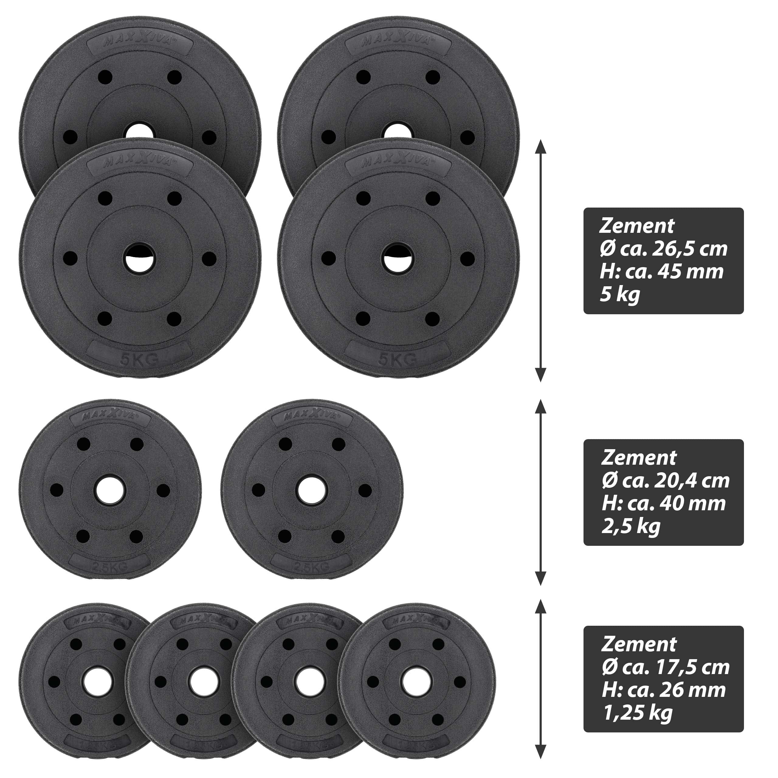 Curl-Set 130 cm 35 kg 10 Gewichte Zementfüllung Krafttraining Zugstange silber verchromt Bodybuilding Fitness Schraubverschlüsse Gewichtheben Sternverschlüsse