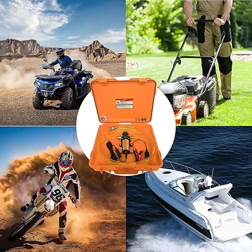 Miniatura 6 de Bomba eléctrica de transferencia de combustible de 12 V CC, transfiere hasta 110 galones de gasolina o diesel por hora, perfecta para automóviles,