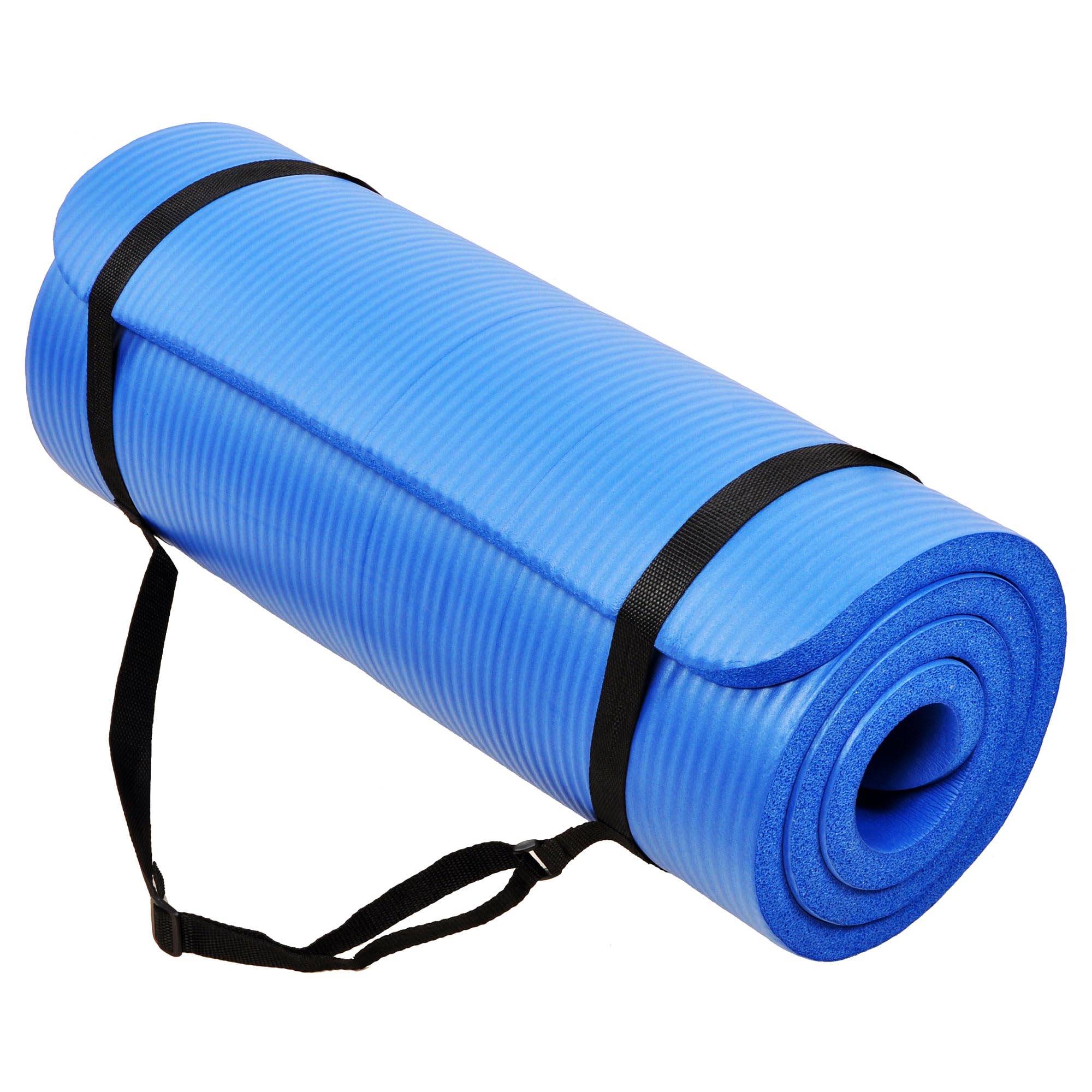 Signature Fitness 71 x 24 x 1-Inch Extra Thick High Density Foam Anti-Tear Non-Slip Exercise Fitness Yoga Mat