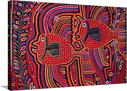 AllPosters Danny Lehman - Lienzo con detalle de una mola panameña con un pez ángel