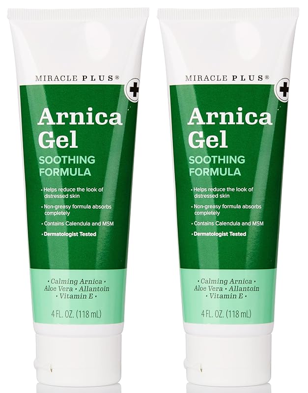 Gel de arnica Miracle Plus com Vitamina K, 120 mL, Pacote com 2