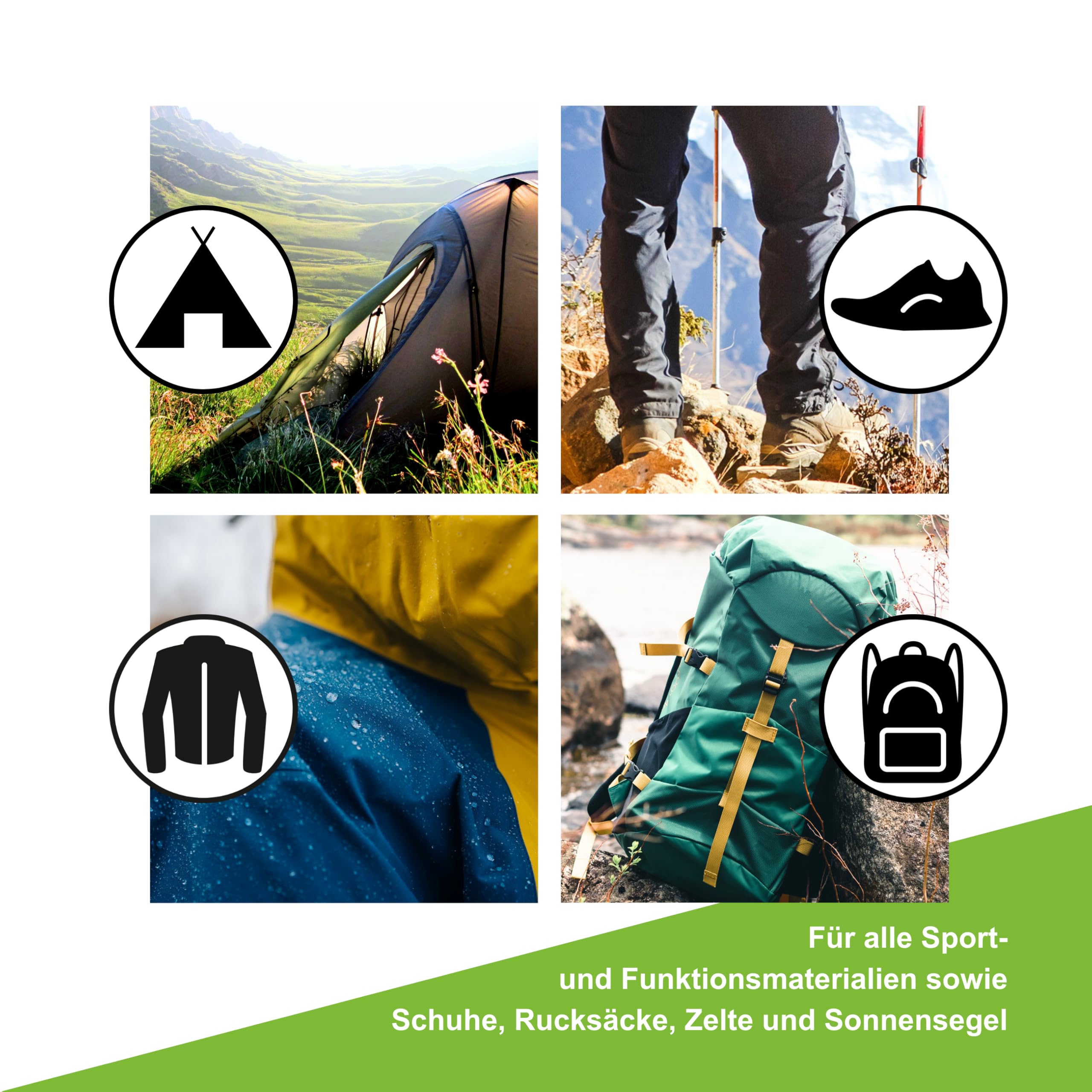 Impregnat do mycia 250 ml, do odzieży outdoorowej, odzieży sportowej i odzieży funkcyjnej, ochrona przed wilgocią również do butów, plecaków, namiotów i żagli przeciwsłonecznych