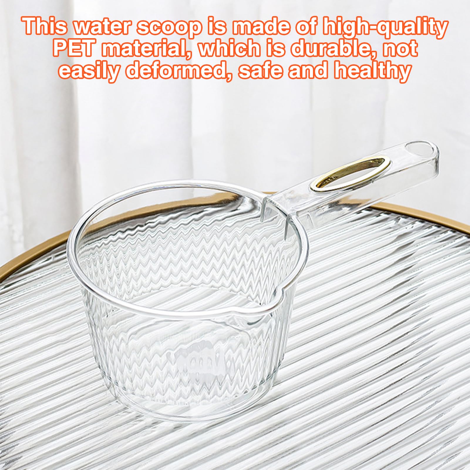 Water Dipper | Tazza da bagno robusta trasparente resistente – efficiente tazze da bagno per bagno, bambini, frutta, cucina e bagno
