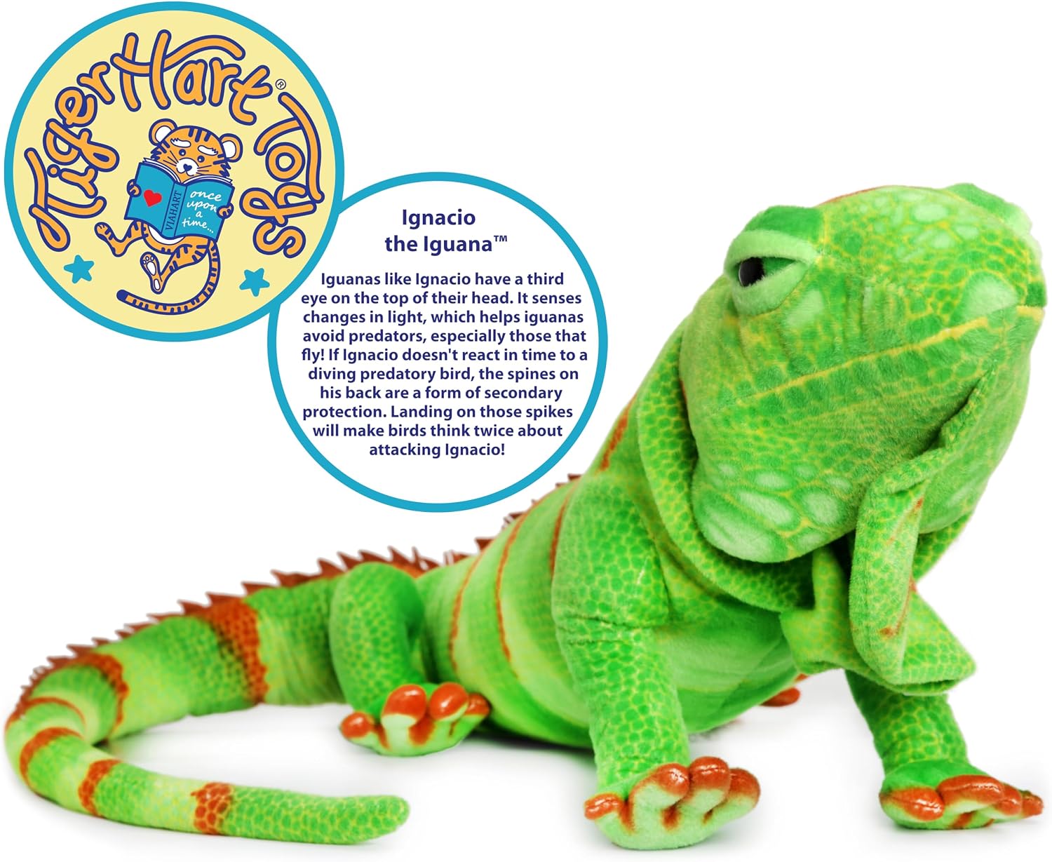 TigerHart Ignacio The Iguana - Over 6 Foot Long (Including Tail Measurement) Big Stuffed Animal Plush Lizard
