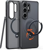 Vista 15 de TORRAS Soporte Magnético Giratorio de 360° para Funda Samsung Galaxy S24 Ultra, Compatible con Magsafe, Resistente a Golpes de Grado Militar Funda