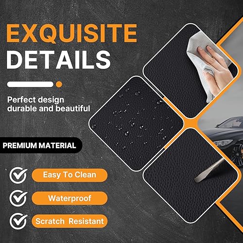 Miniatura 3 de Fundas de asiento delantero para Subaru Outback 2000-2025, protección de banco frontal 3D compatible con bolsa de aire lateral, línea negra y negra