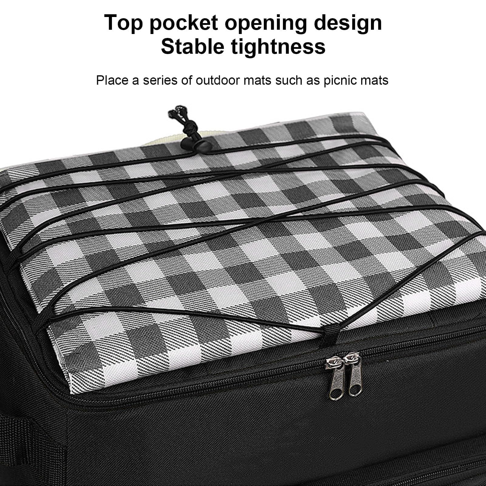 VBESTLIFE Borsa Termica con Ruote 43L, Cooler Portatile Isolato per Picnic, Campeggio e Viaggio All'Aperto, Impermeabile con Doppia Cerniera e Manico Telescopico