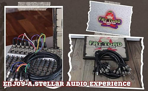 Miniatura 7 de Fat Toad Cable de serpiente XLR de 8 canales de 20 pies (ShieldedPRO X Series) – Cables de cable de conexión de audio con conectores hembra a macho