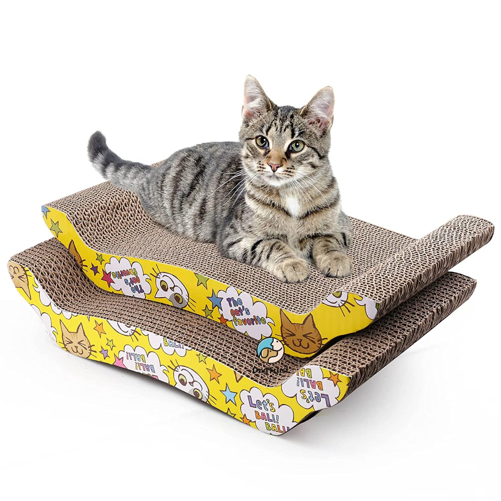 Dog Trust Cat Scratcher Cardboard with Catnip, Pack of 2 Recycle Corrugated Cat Scratching Board, Reversible Replacement Pad Lounge, Cute Wave Design (B0CC9KBV1L) Amazon Price History, Amazon Price Tracker