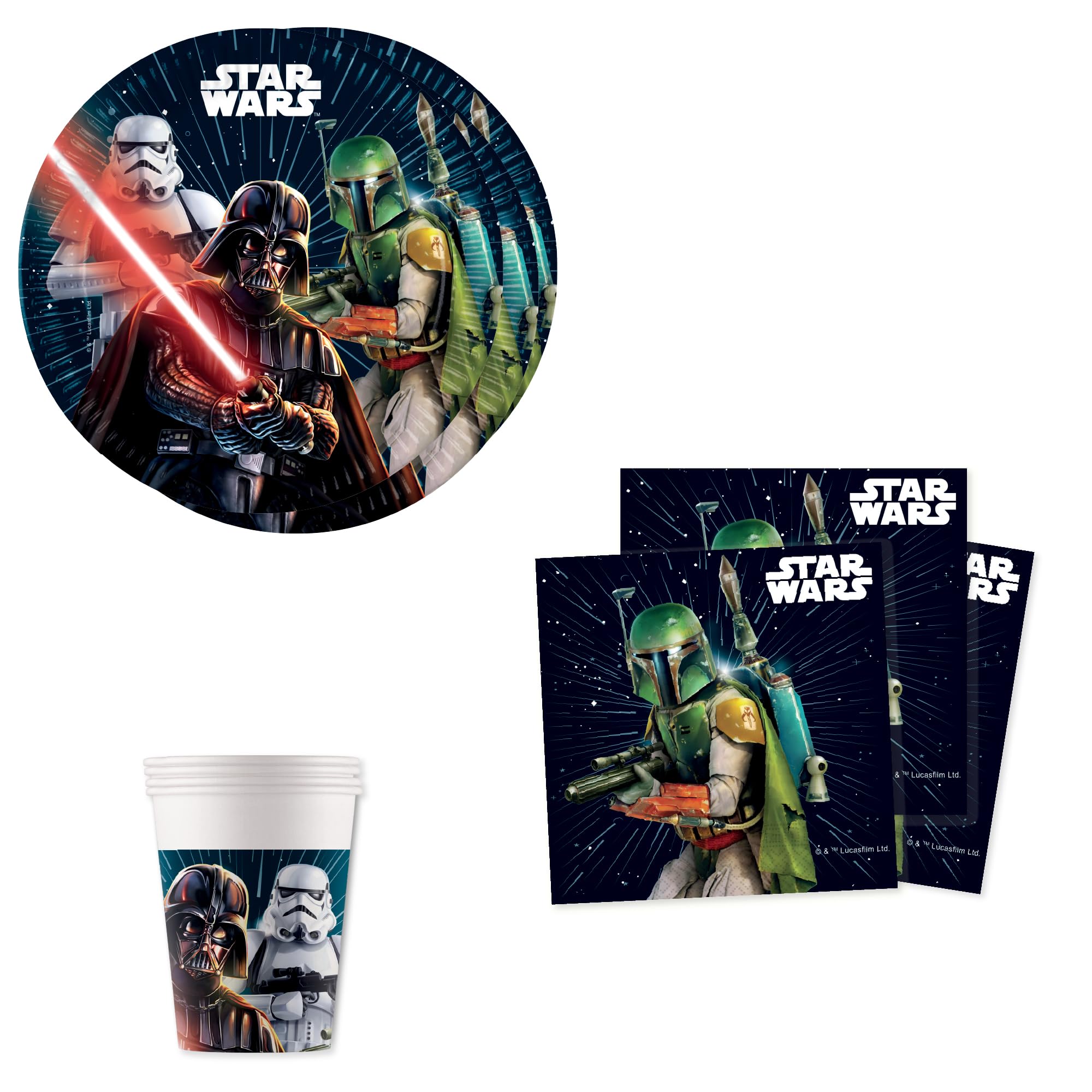 Star Wars Galaxy Tableware XL Party Set for 16 Guests