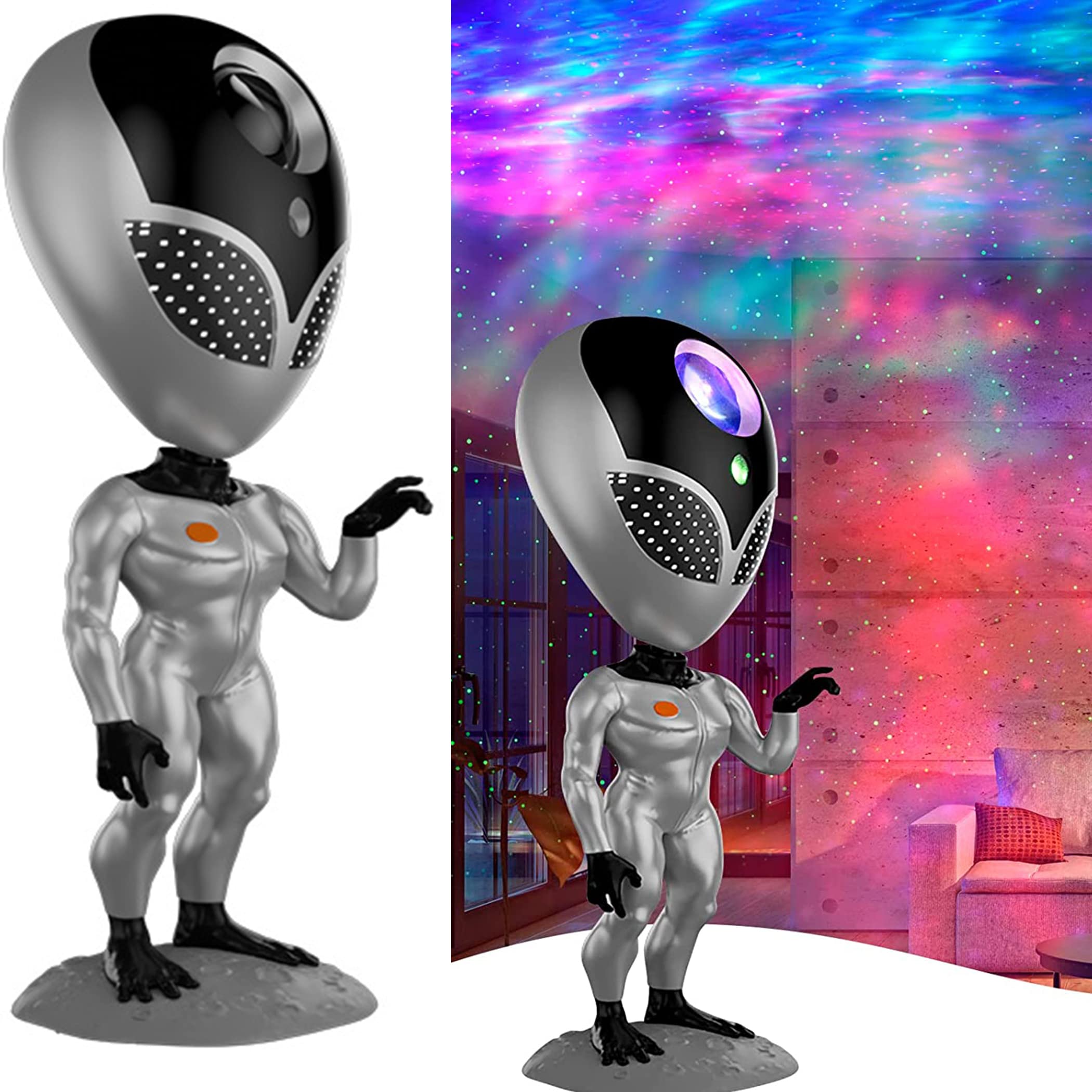Sternenhimmel Projektor, Spaceman Sternenhimmel LED Lichter, Starry Projektor Nachtlicht, Romantische Atmosphäre Lampe 180°Drehen Perfekt für Party, Familientreffen
