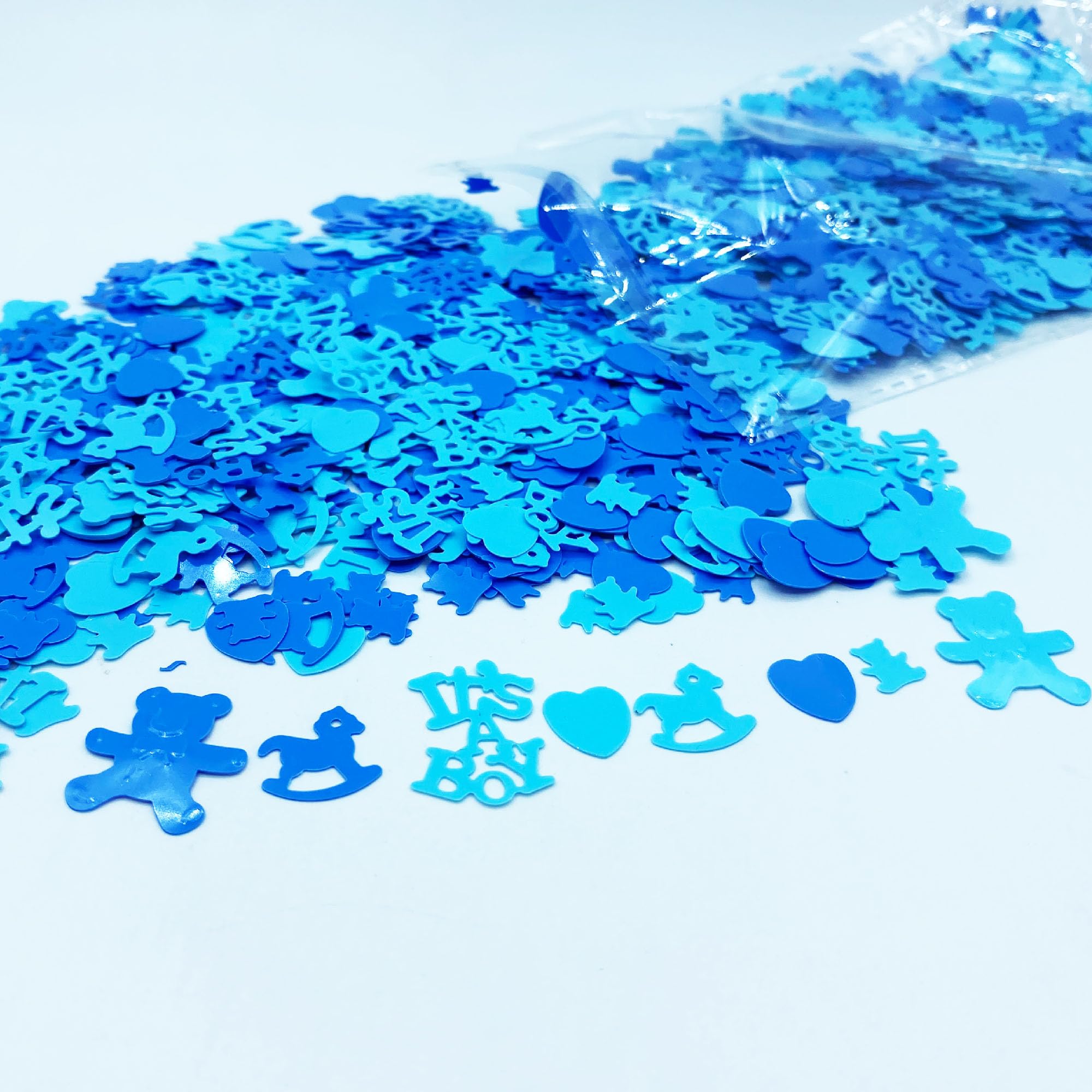 Konfetti für Jungen, Pailletten, Tischkonfetti, Metallic-Folie, Streusel oder DIY für Babyparty, Geburtstagsparty, Gastgeschenke (It's a Boy)