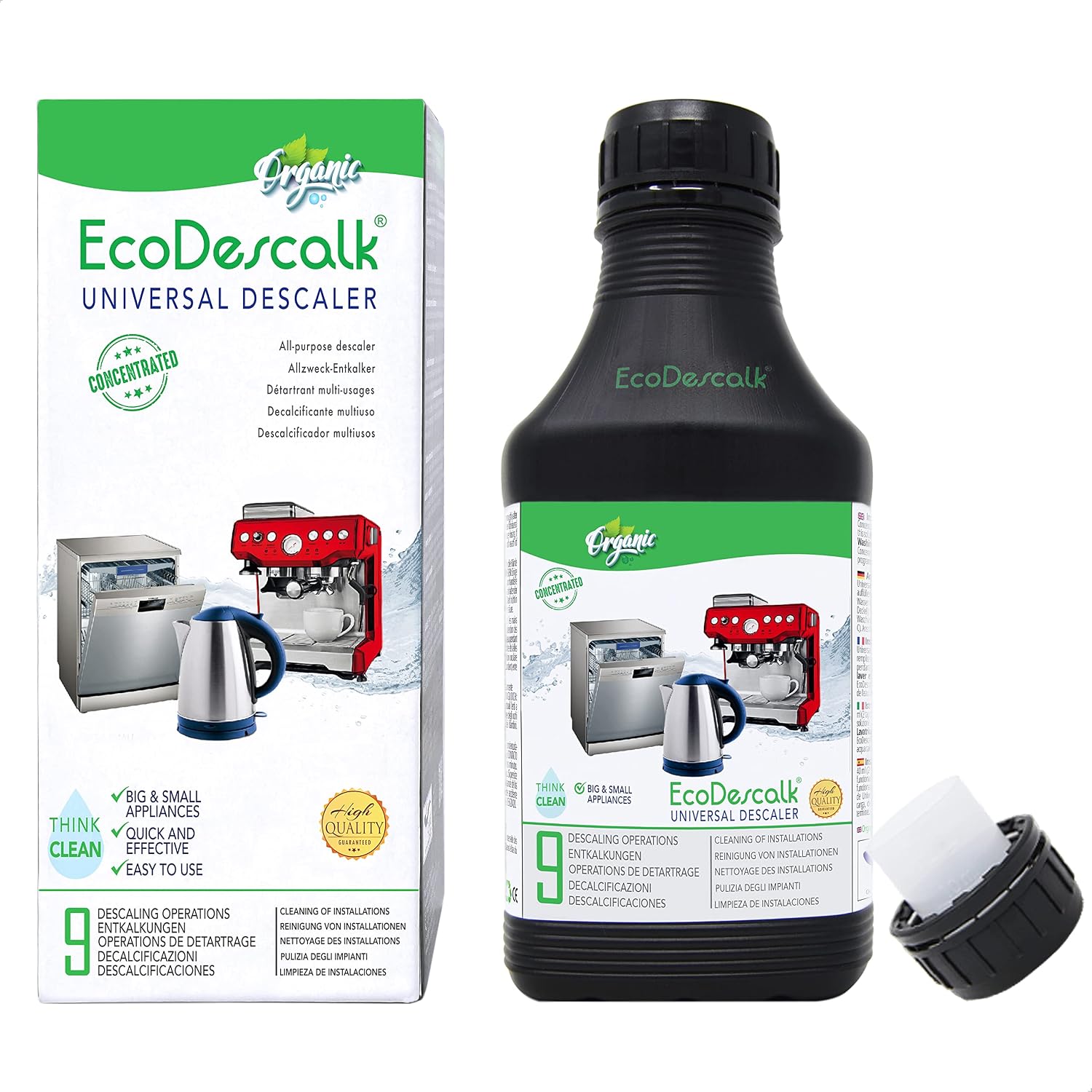EcoDescalk Descalcificador Ecológico Universal hervidor 500ml mantenimiento