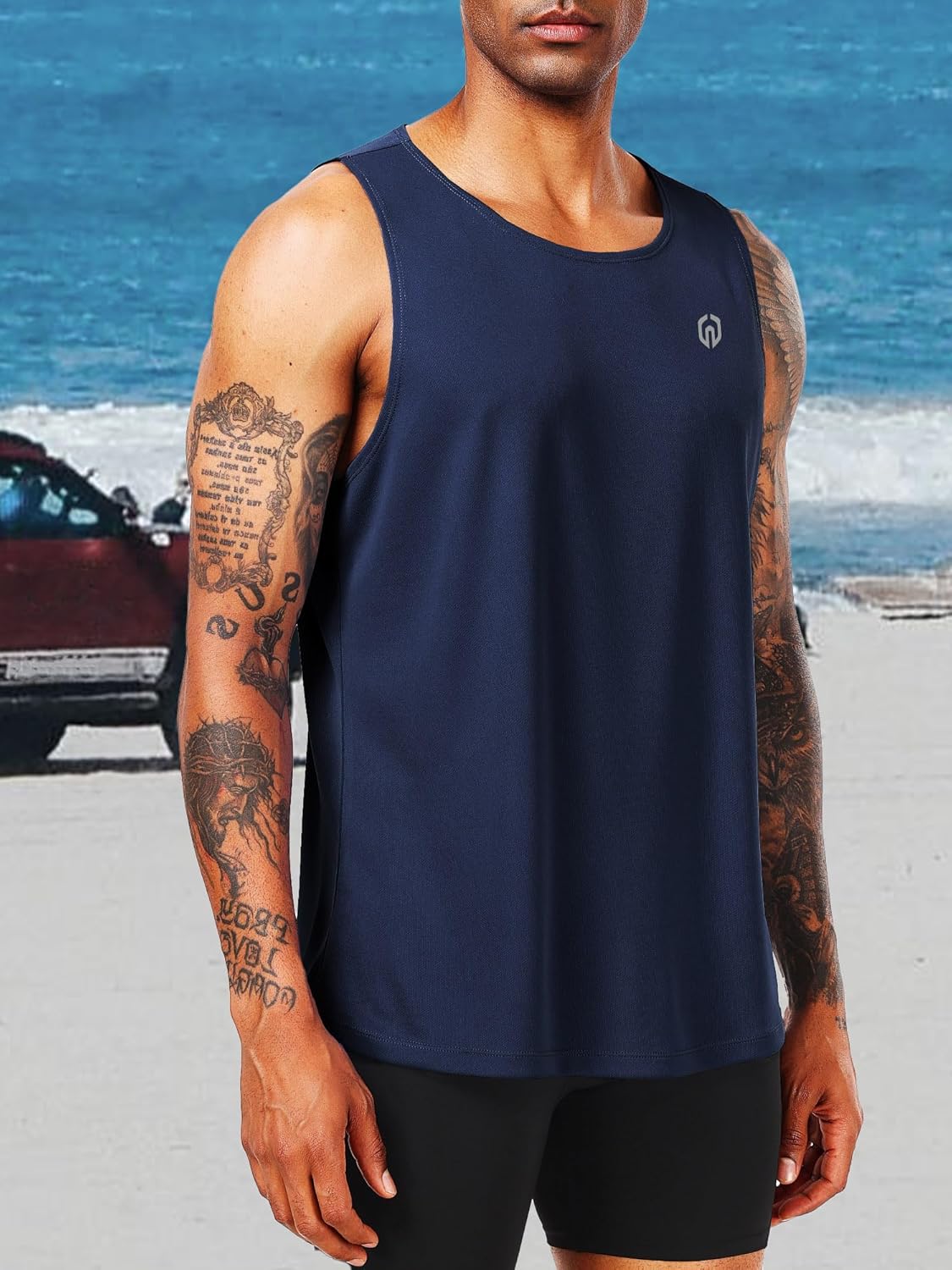 NELEUS 4 Pack Men's Gym Shirts Sleeveless Athletic Workout Tank Tops - Image 2