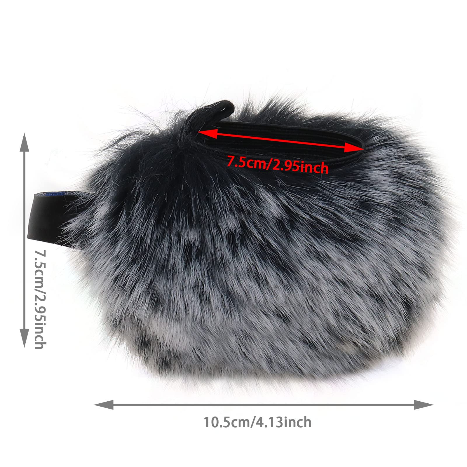 The Lord of the Tools Chancelière de pare-brise pour microphone en fourrure compatible avec Tascam DR-40X DR-40 Enregistreur numérique portable d'extérieur avec filtre anti-pop