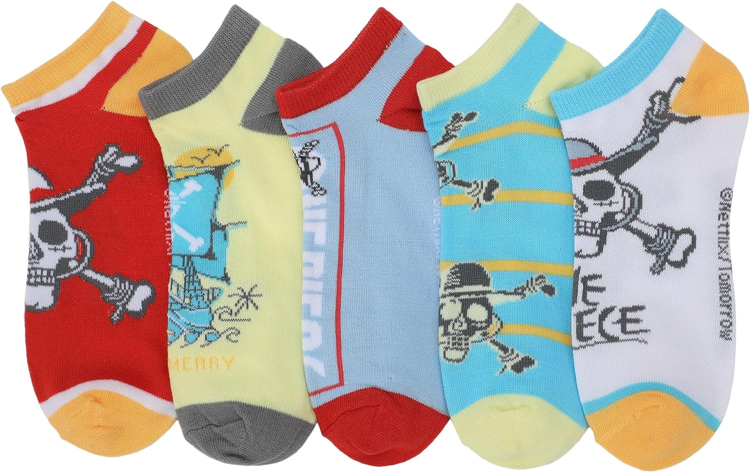 Bioworld One Piece (Manga) 5-Pack of Women's Ankle Socks