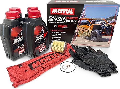 Evolution Powersports Kit de cambio de aceite Race Spec 5W-40 para Can-Am X3 2017-'23 disponible en Yaxa Peru