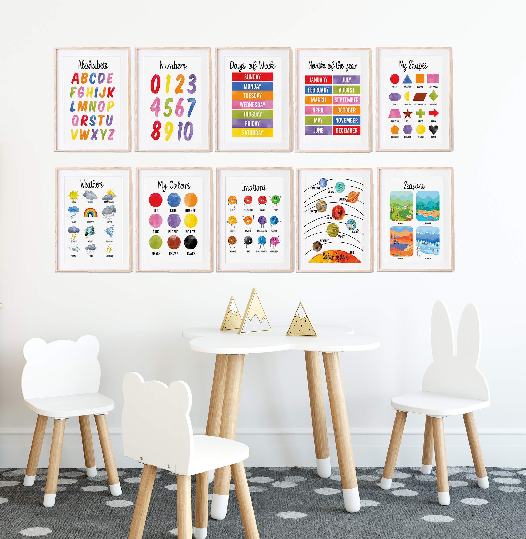 Poster Educativo Per Bambini In Età Prescolare Con Punti Colla - Per Asilo Nido