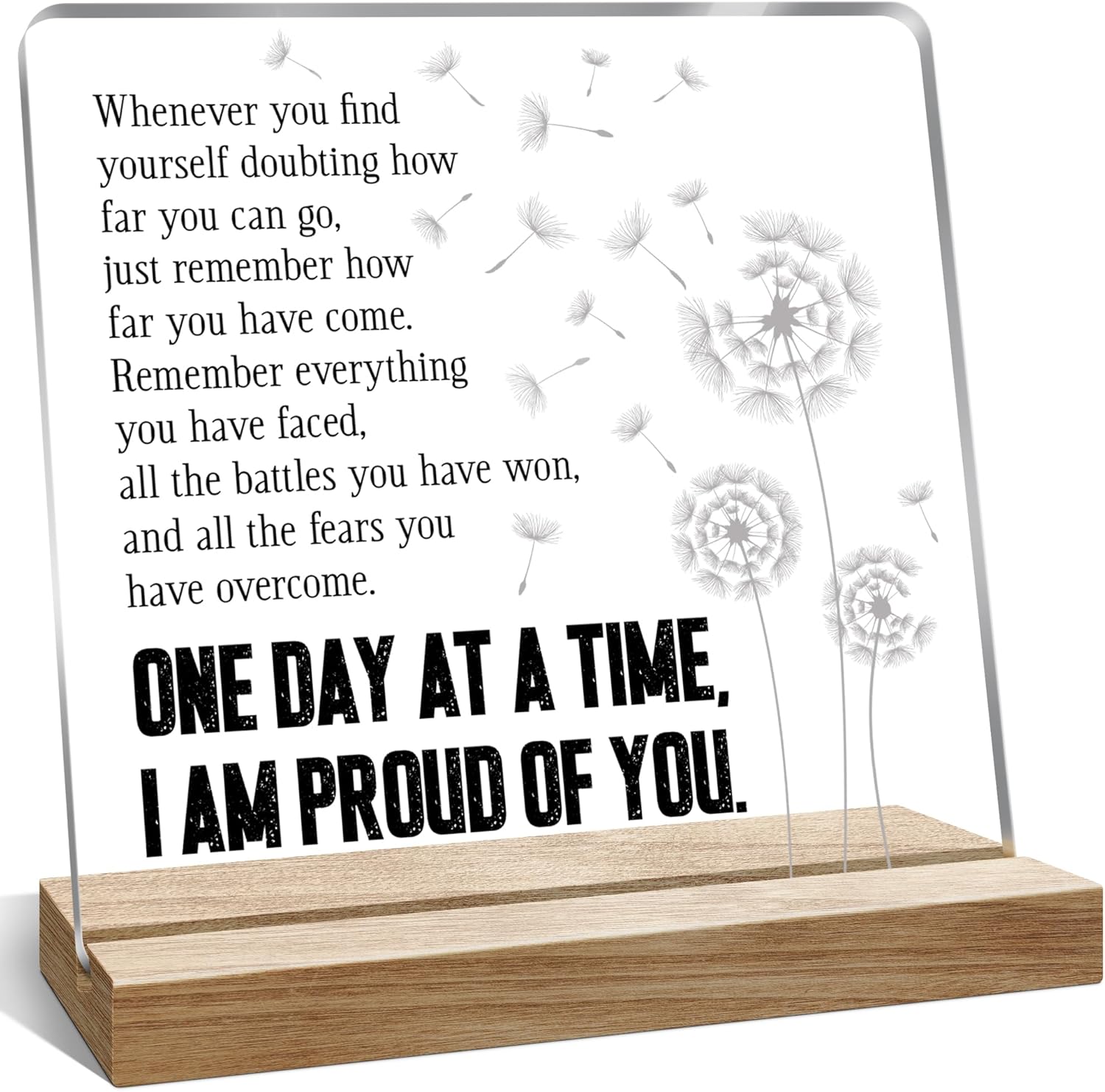 Sobriety Desk Décor Gifts for Men, Sober Gifts for Women, Motivational Desk Sign Decoration for Home, 4x4 Inches