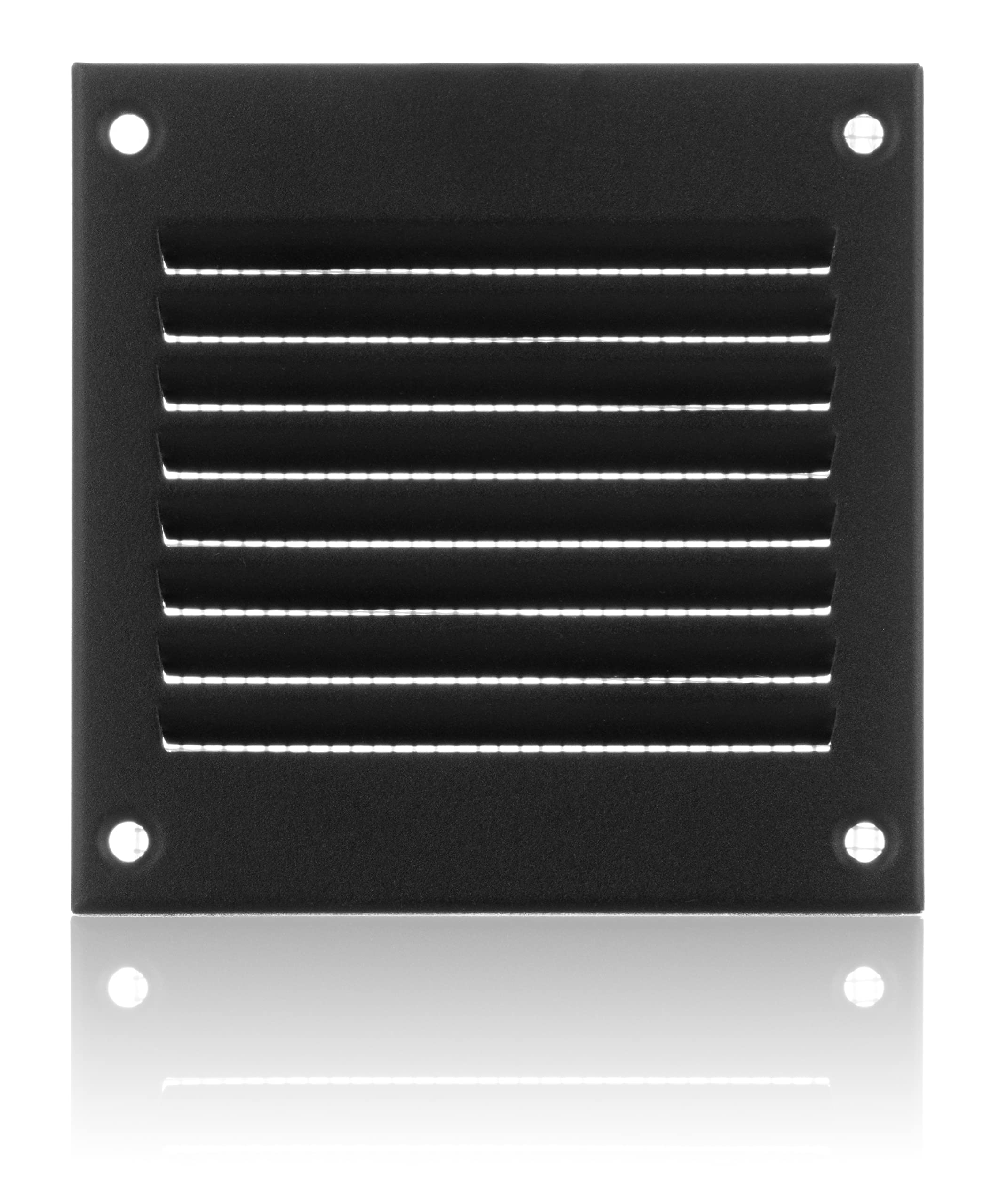 About Vent Anthracite 100X100mm / 4X4 Inch Metal Ventilation Grille With Flyscreen - Air Vent Cover