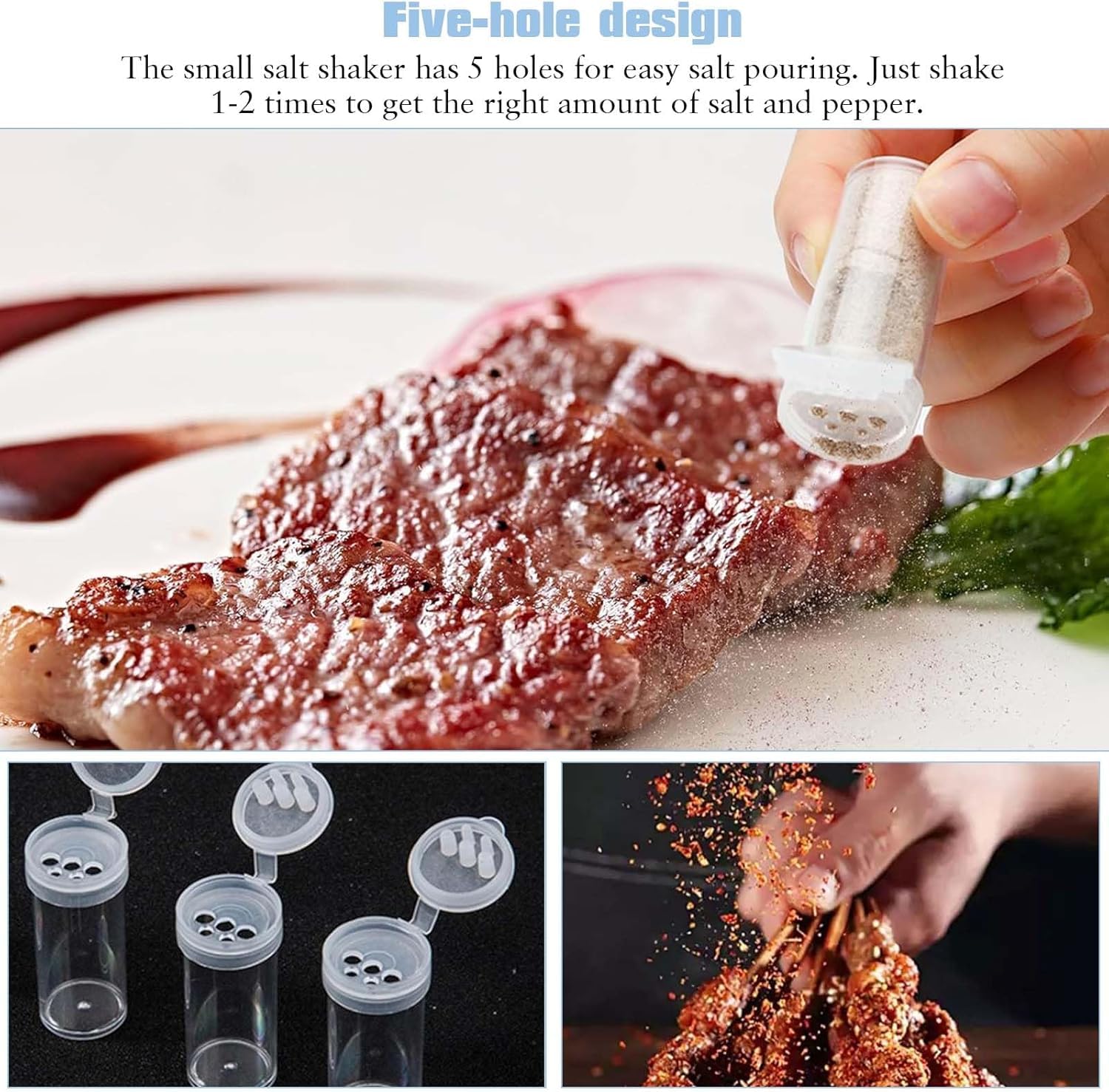 ZYEKIU - 27 Mini Salières Et Poivrières Transparentes, 6g Chacune - Idéales Pour Pique-niques, Camping, Barbecue Et Repas En Famille