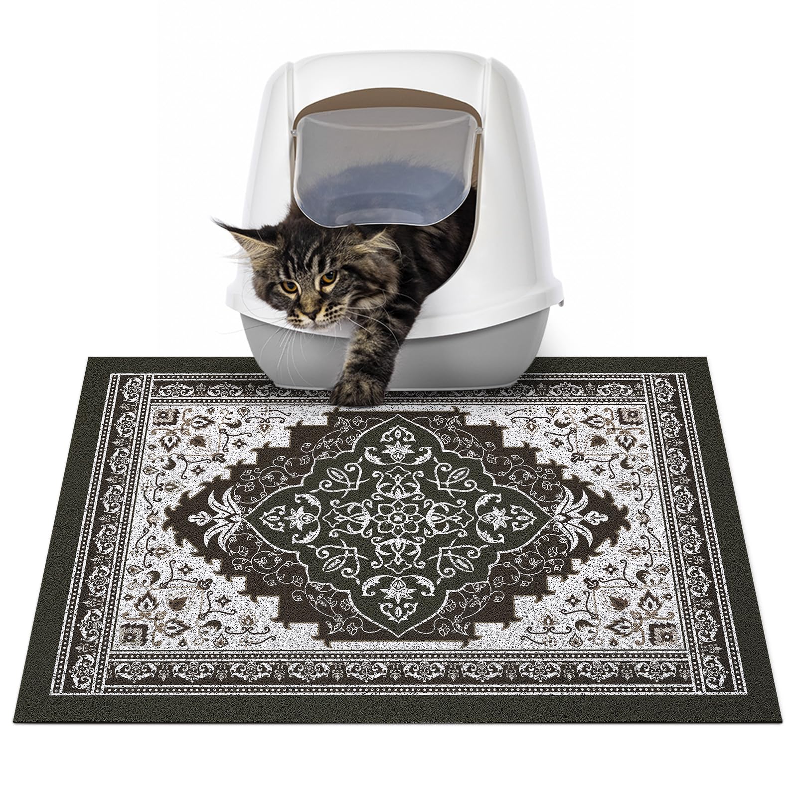 Tapis de litière pour chat fini les grains au sol tapis imperméable S