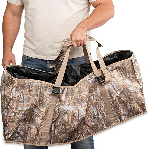 Miniatura 7 de Bolsa de señuelo, bolsa de señuelo de pato de 12 ranuras, bolsa de caza de patos con impresión de camuflaje ciego de caza de aves acuáticas,