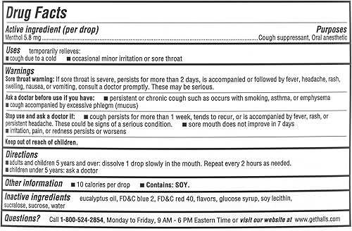 Miniatura 7 de Caramelos para la tos Halls (Paquete de 20).