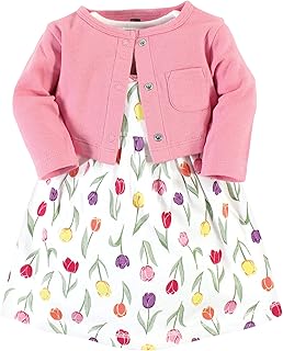 Baby Girls' Cotton Dress and Cardigan Set - Buy now