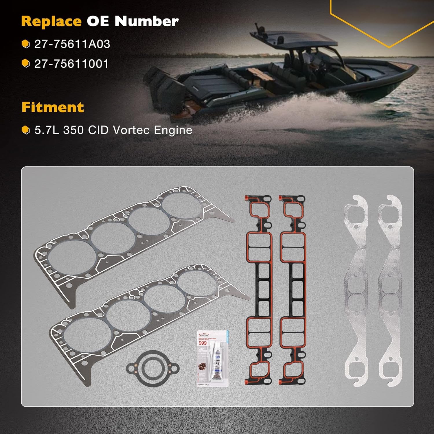5.7 Engine Head Gasket Set with RTV Silicone Gasket Maker