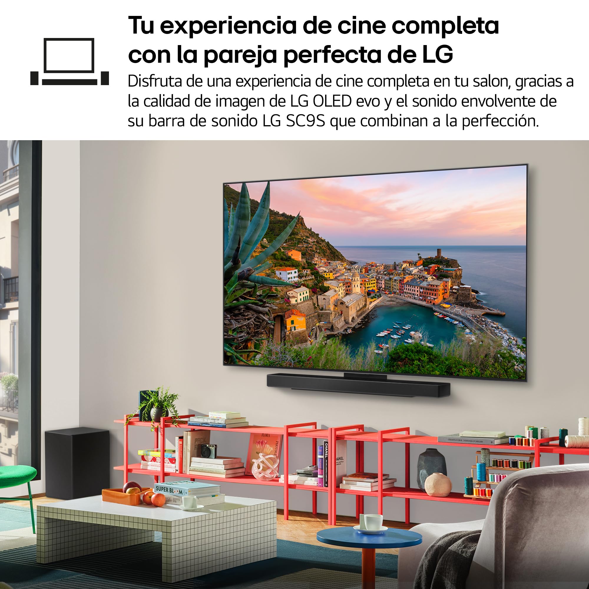 LG OLED65C54LA - TV 65", OLED EVO 4K, Smart TV AI C5, WebOS 25, Super Upscaling, Dolby Vision y Dolby Atmos, AMD FreeSync, Alexa/Google Assistant, Negro