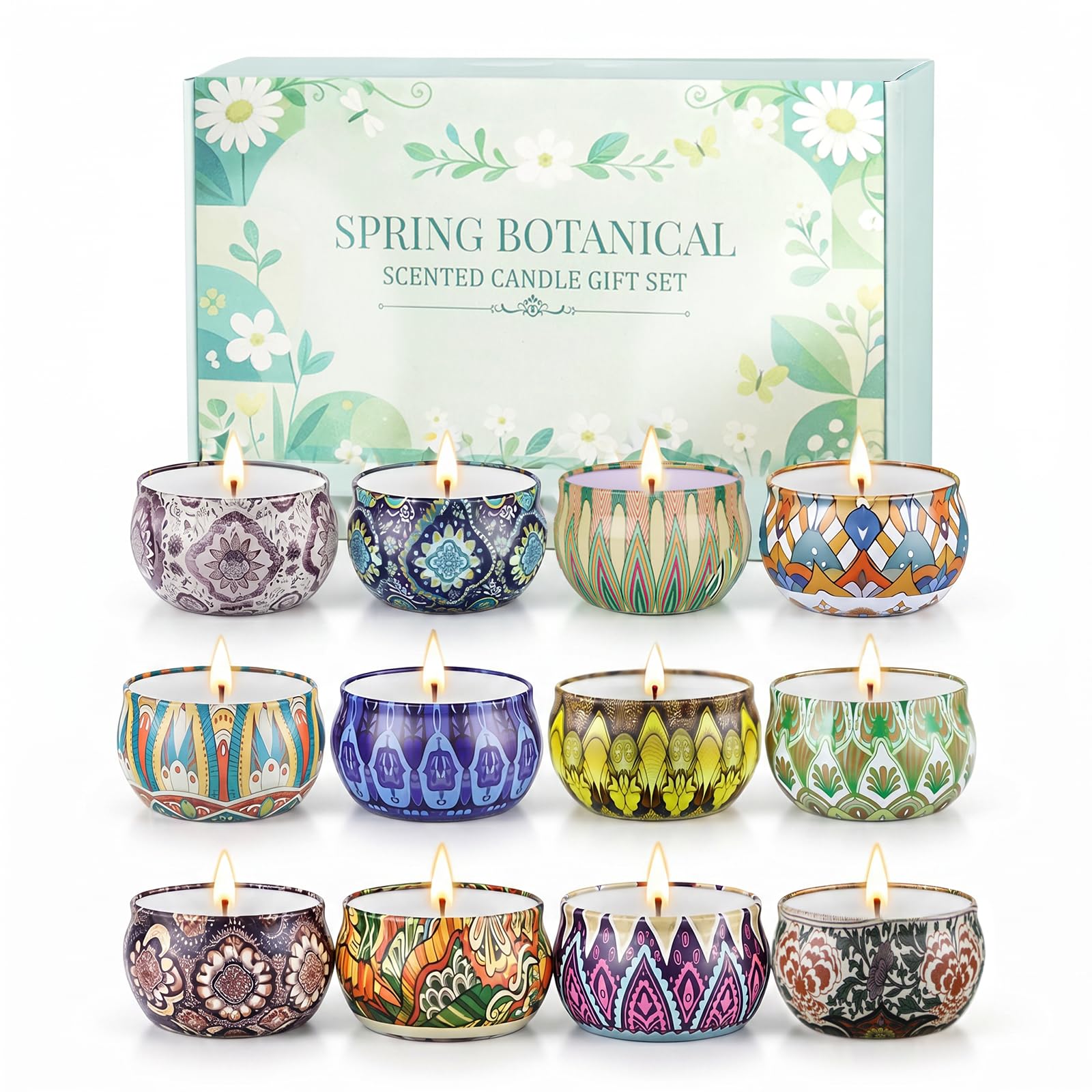 YINUO LIGHT 12-Pack Scented Candle Gift Set
