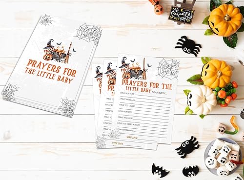 Miniatura 4 de Juego de oraciones de Halloween para el pequeño bebé, juego de Halloween para baby shower, decoraciones de baby shower, suministros de fiesta de