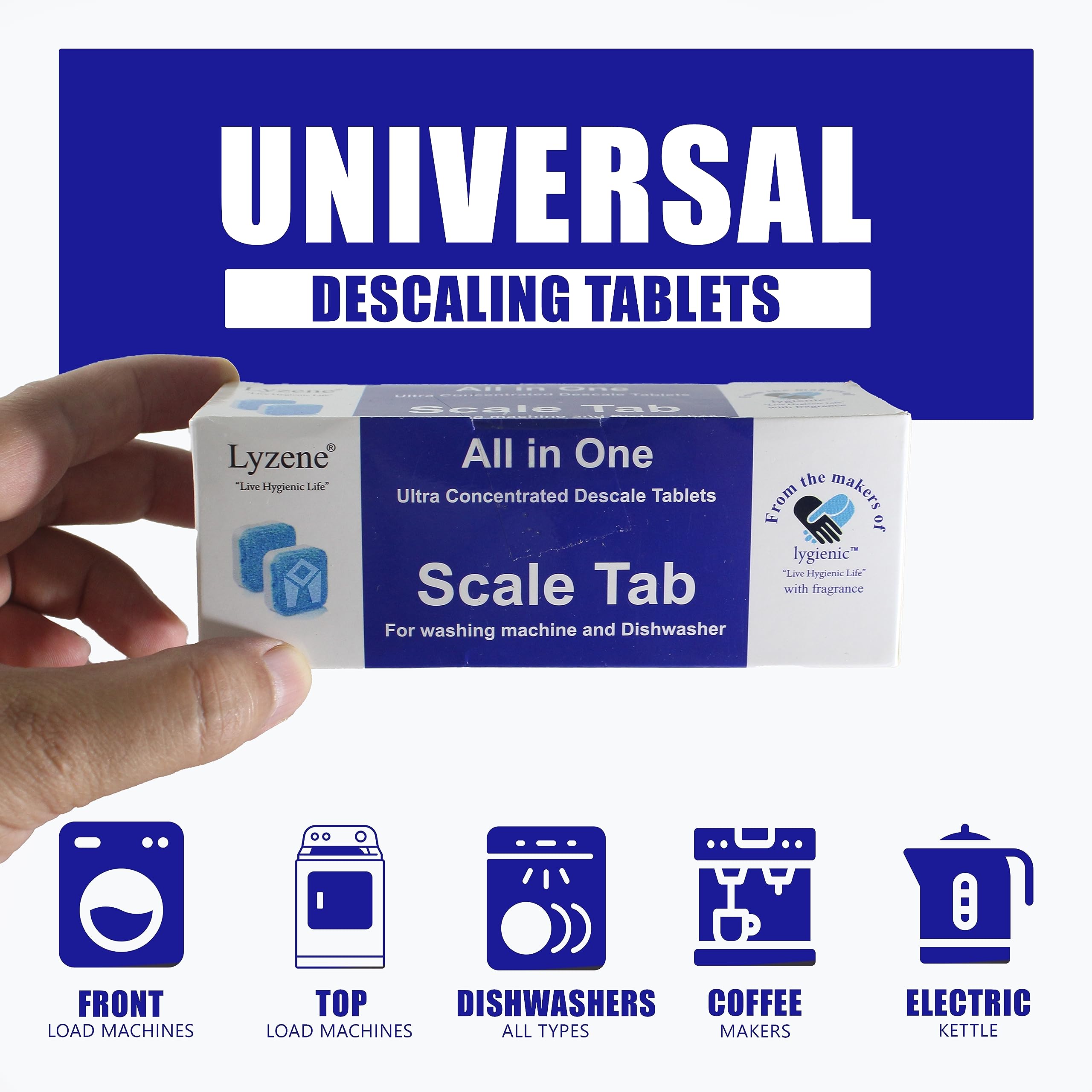 LSRP's Universal Fit Drum Cleaner for Front Load Washing Machine Cleaning Tablets/Top Load Tub Deep Cleaning - Dishwasher Descaling - Replacement for Descale Powder & Scale Removing Liquid - 6 pcs 1