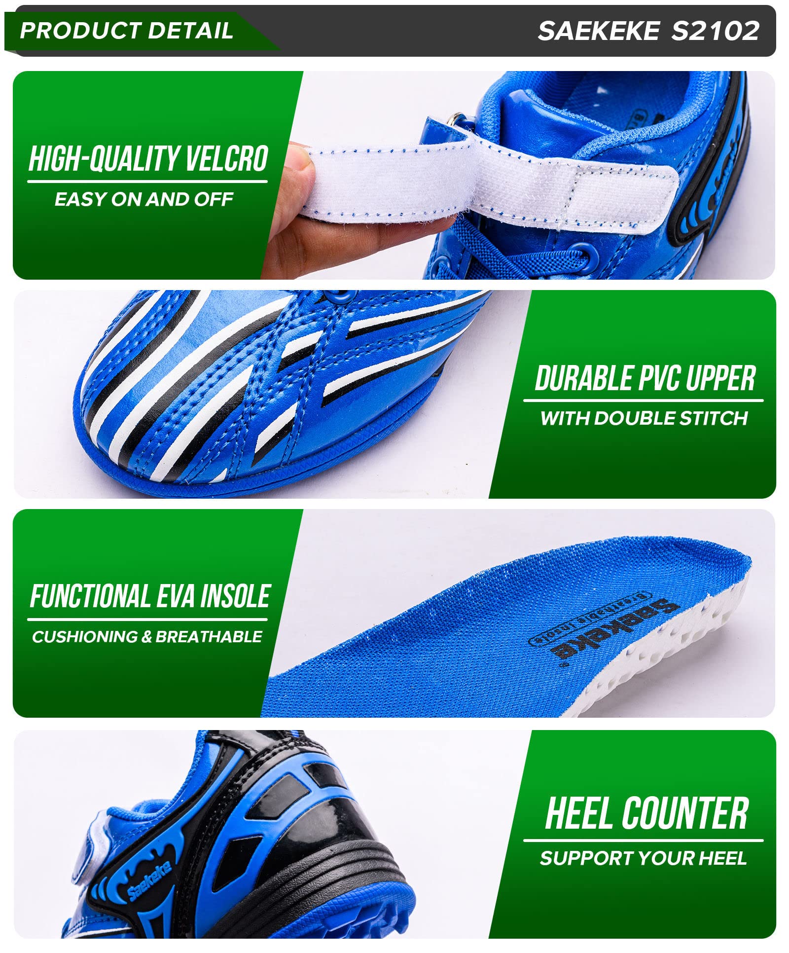 Chaussures de Football TF Garçons Filles pour Surface Synthétique, Chaussures de Course pour Jeune Enfant/Enfant Plus âgé