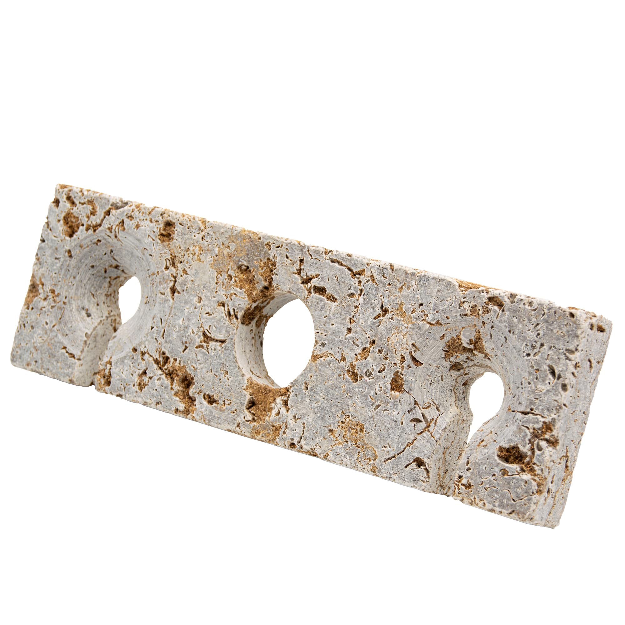 Support pour verre à vin en calcaire de coquillage allemand - Support pour verres à vin - Décoration naturelle pour salon - Porte-bouteille décoratif